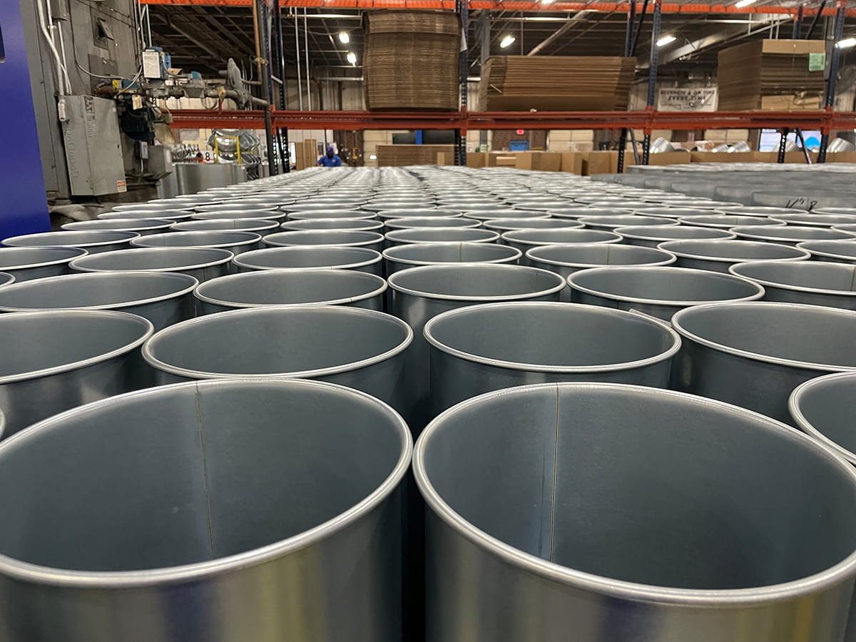 large quantity of Nordfab Quick-Fit Pipe in stock for quick shipment to customers