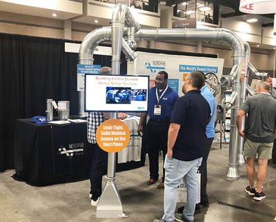 Nordfab Ducting booth at industry tradeshow