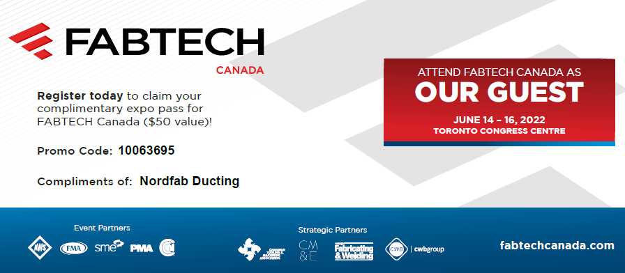 Be our guest at Fabtech Canada