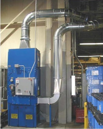 Nordfab duct carbon dust collection