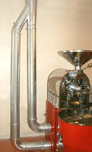 nordfab duct on coffee roaster