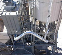 Nordfab duct on dust collector at concrete facility