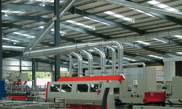 Nordfab ducting woodworking facility 