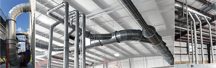 Nordfab dust collection ducting installations