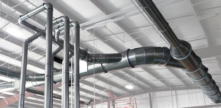 Nordfab ductwork installed in dust collection system