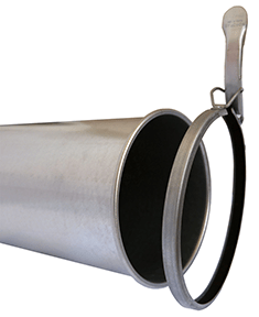 Nordfab Quick-Fit Pipe with rolled edge and Quick-Fit Clamp