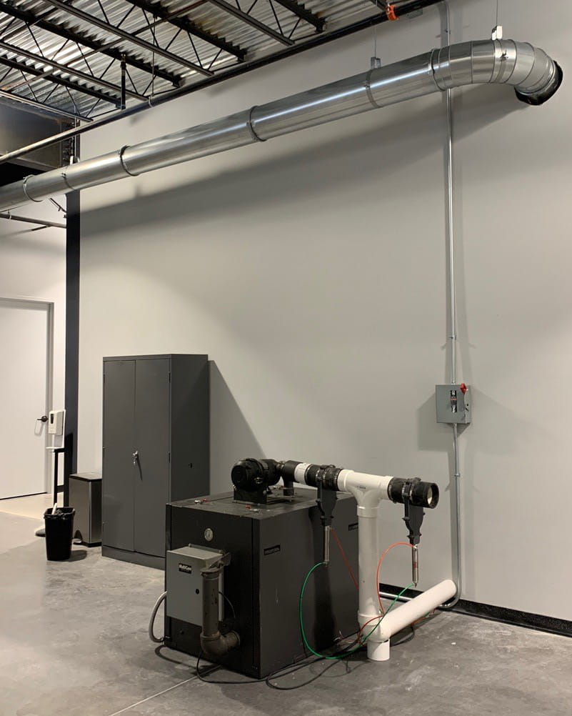 Nordfab QF ductwork in The Trade Group facility