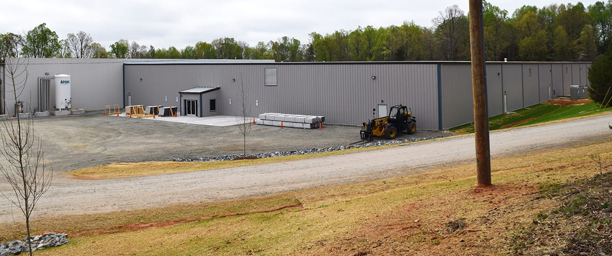 employee entrance to Nordfab's new facility