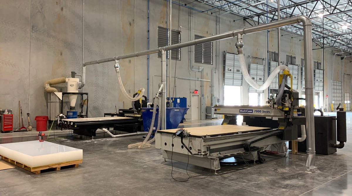 Conductos Nordfab Quick-Fit en las instalaciones de The Trade Group