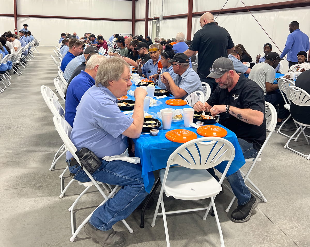Nordfab employees at table