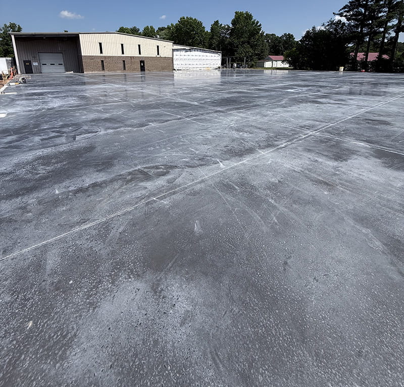 The concrete flooring was completed on June 6th