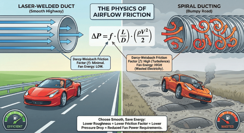 rough highway shows duct roughness