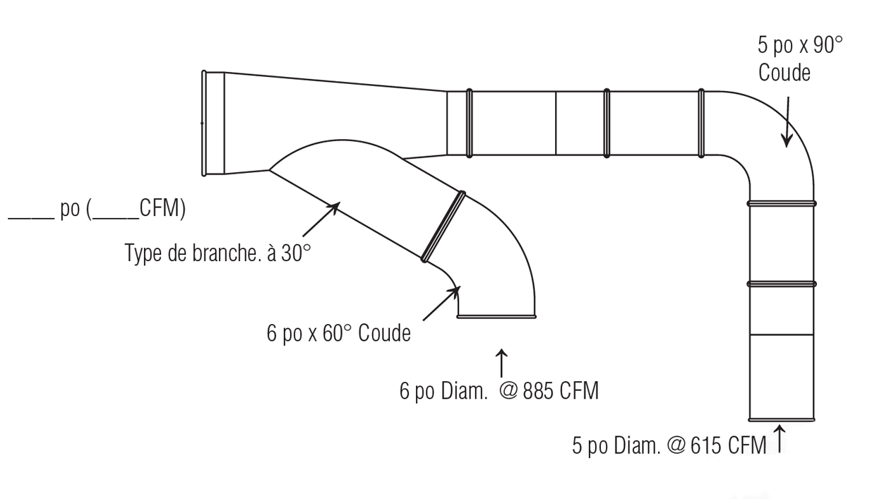 Example for sizing QF duct