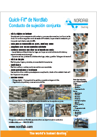 Conducto de sujeción conjunta Quick-Fit® de Nordfab