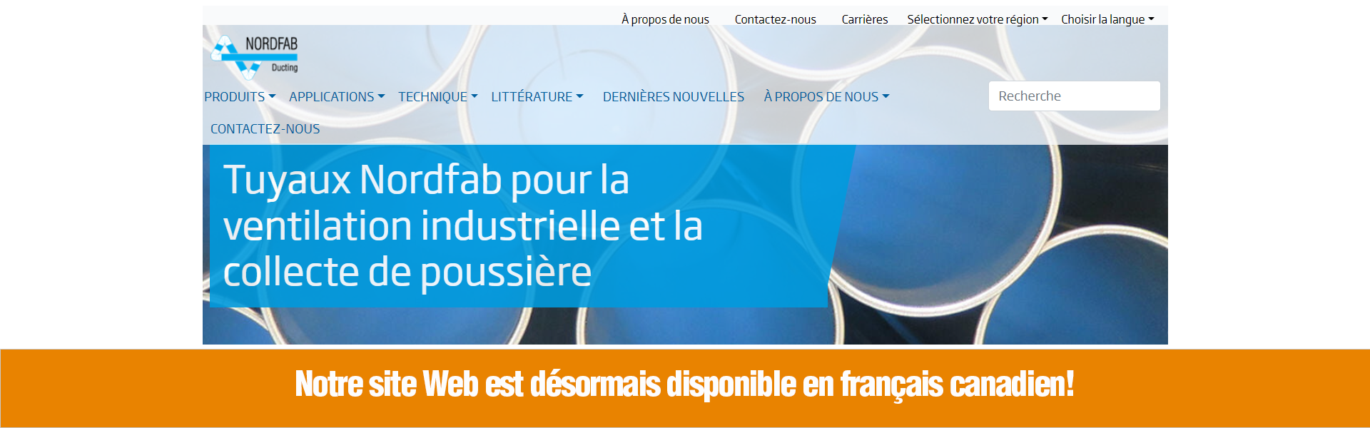 Nordfab Canadian French site launch
