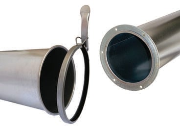 Nordfab Quick-Fit® pipe with QF Clamp and Nordfab flanged pipe