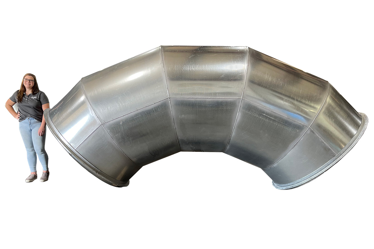 Flanged Elbow 12 gauge Products Nordfab Ducting